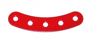 90 Curved Strip 5 Hole Red Original