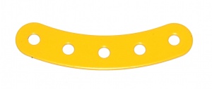 90 Curved Strip 5 Hole UK Yellow Original