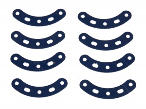 90a Curved Strip 3 Hole 2 Slot Dark Blue Original x8