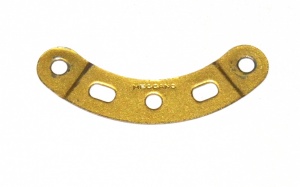 90a Curved Strip 3 Hole 2 Slot Gold Original