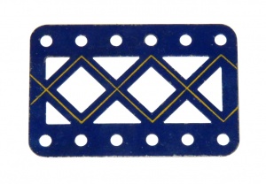 97aDC Double Braced Girder 6 Hole Blue and Gold Original