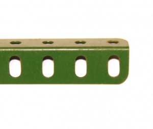 9b Angle Girder 7 Hole Mid Green Repainted