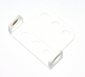 A561 Short Flanged Double Bracket 2x2x1 White Plastic Original
