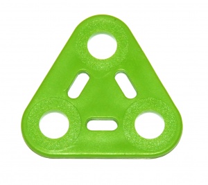 A922 Triangular Plate 2x2x2 Florescent Green Plastic Original