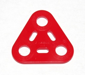 A922 Triangular Plate 2x2x2 Red Plastic Original