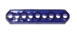 B051 Thick Strip 9 Hole Transparent Blue Plastic Original