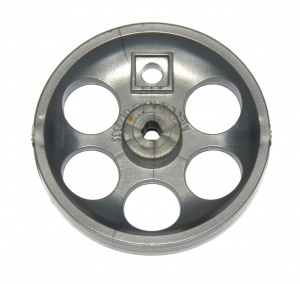 B452 Locomotive Wheel 2'' Silver Plastic Triflat Original