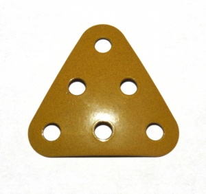 B484 Triangular Plate 3x3x3 Dished Gold Original
