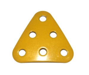 B484 Triangular Plate 3x3x3 Dished Mustard Yellow Original