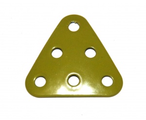B484 Triangular Plate 3x3x3 Dished Olive Green Original