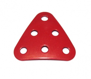 B484 Triangular Plate 3x3x3 Dished Red Original