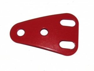 B684 Isosceles Triangular Cupped Plate Red Original