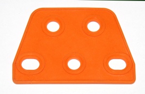 B824 Trapezoidal Flexible Plate 3x2 Orange Plastic Original