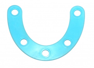B841 Flexible Curved Strip 5 Hole Light Blue Plastic Original