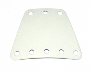 B970 Isosceles Trapezoidal Cupped Plate 5x3 White Original