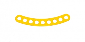 C777 Narrow Curved Strip 9 Hole '' Spaced 2 3/8'' Radius Yellow Original