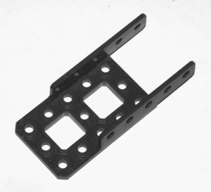 C999 Extended Semi-Flanged Plate 3'' x 1'' Black Plastic Original