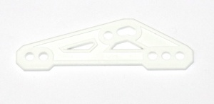 D018 Braced Asymmetric Triangular Plate, 3¼'' x 1'' White Plastic Original