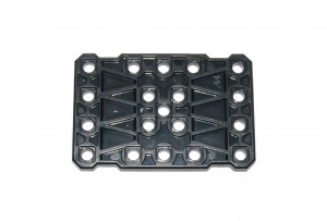 D024 Flat Plate 3'' x 2'' Black Plastic Original