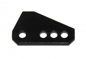 D077 Triangular Plate, 1'' x 1'' Black Plastic Original
