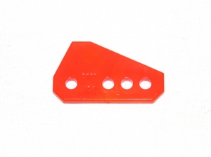 D077 Triangular Plate, 1'' x 1'' Orange Plastic Original