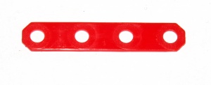 D104 Narrow Plastic Flexible Strip 4 Hole Red Original