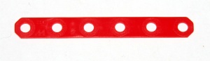 D206 Narrow Plastic Flexible Strip 6 Hole Red Original