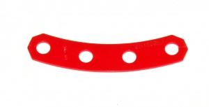 D229 Narrow Curved Plastic Flexible Strip 4 Hole Red Original