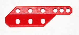 D252 Narrow Obtuse Semi-Angle Girder 2'' Left Red Plastic Original