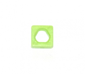 D277 Square Lock Nut Triflat Florescent Green Plastic Original