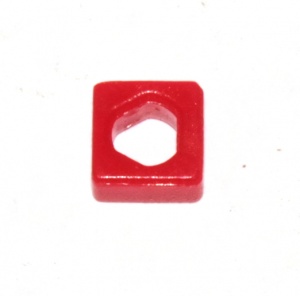 D277 Square Lock Nut Triflat Red Plastic Original