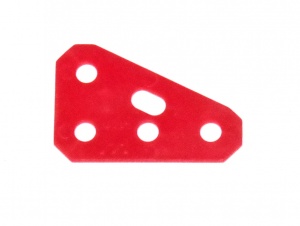 D281 Flexible Triangular Plate, 1½'' x 1'' Red Plastic Original
