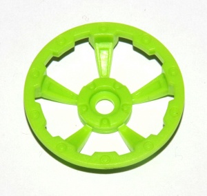 D425 Wheel Trim Centre 1½'' Florescent Green Plastic Original