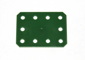 D444 Flexible Plate 3x4 Hole Green Plastic Original