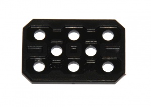 D489 Flat Plate 1'' x 1'' Black Plastic Original