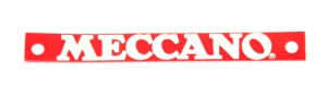 Meccano Label Red Plastic Original