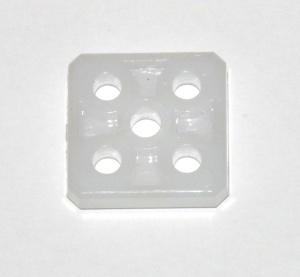 M005 Flat Plate 1'' x 1'' White Plastic Original