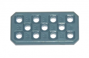 M217 Flat Plate 2'' x 1'' Grey Plastic Original