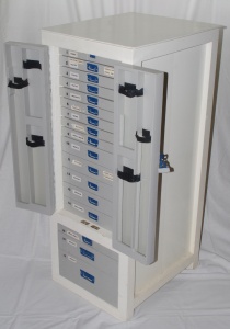 17 Drawer Wooden Cabinet for Meccano