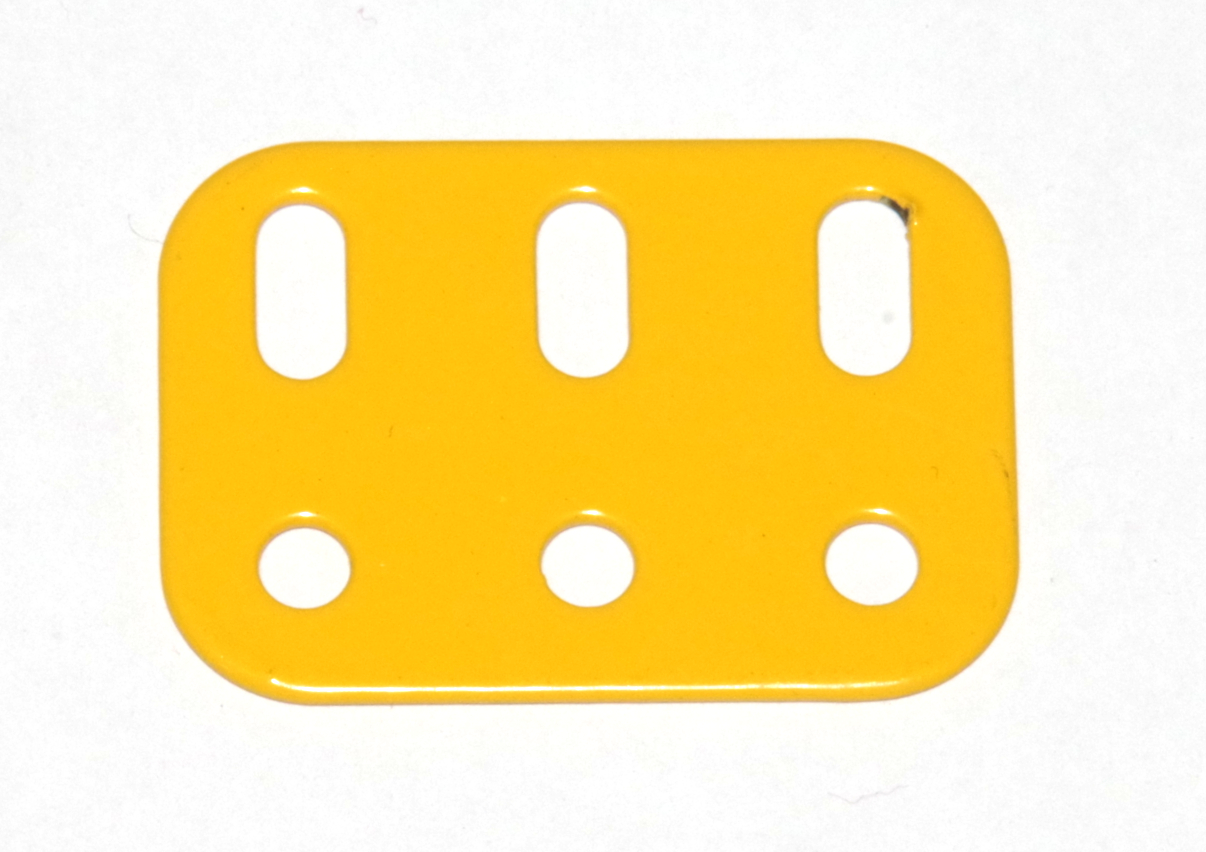103h Flat Girder 3 Hole UK Yellow Original