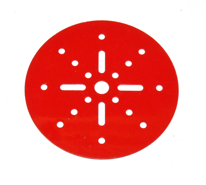 146a Circular Plate 4'' Light Red Original