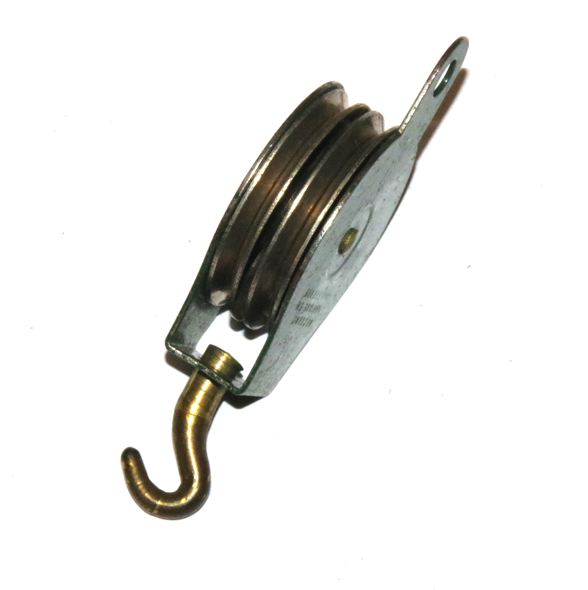 152 Pulley Block, Double + Hook Dark Green Original