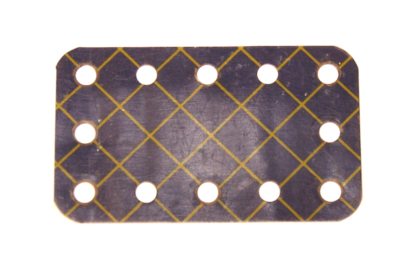188 Flexible Plate 5x3 Blue and Gold Original