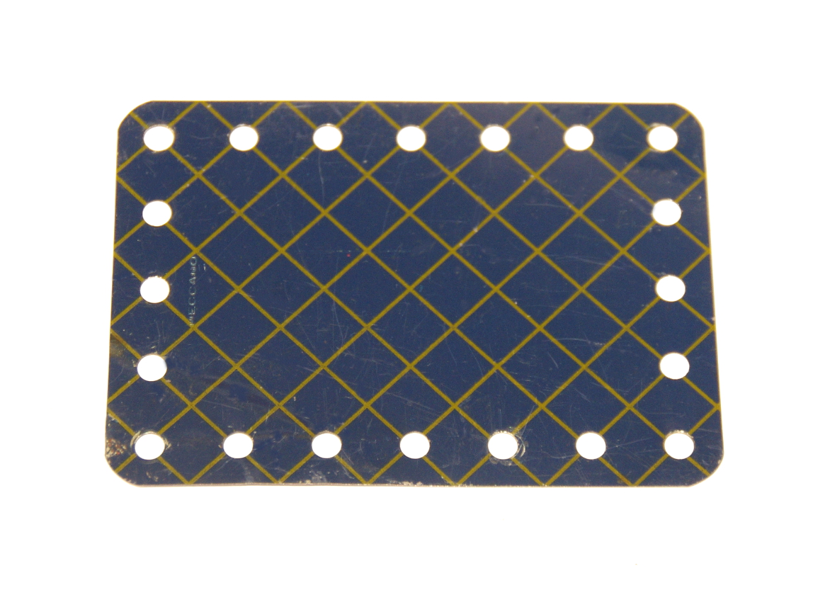 190a Flexible Plate 5x7 Blue and Gold Original