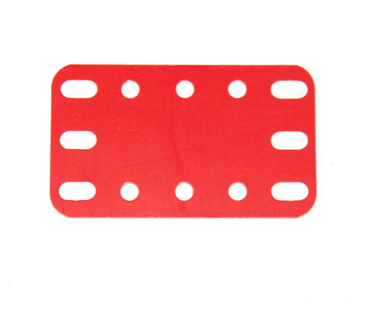 194 Flexible Plastic Plate 5x3 Red Original