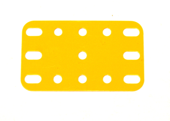 194 Flexible Plastic Plate 5x3 UK Yellow Original