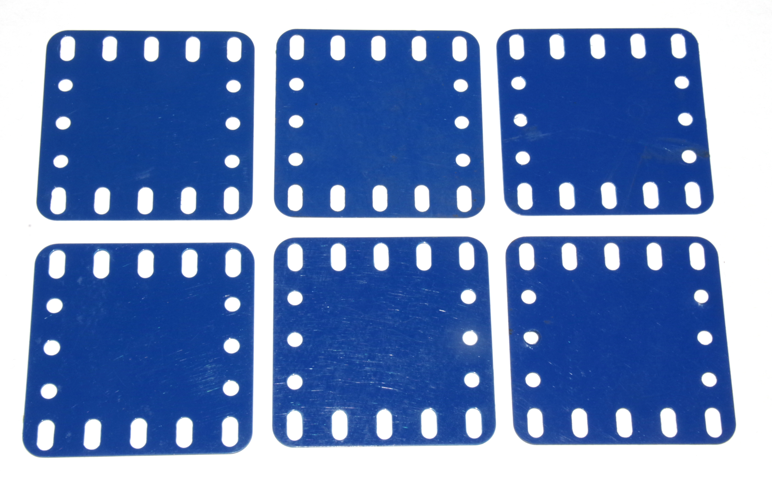 194a Flexible Plastic Plate 5x5 Blue Original x6