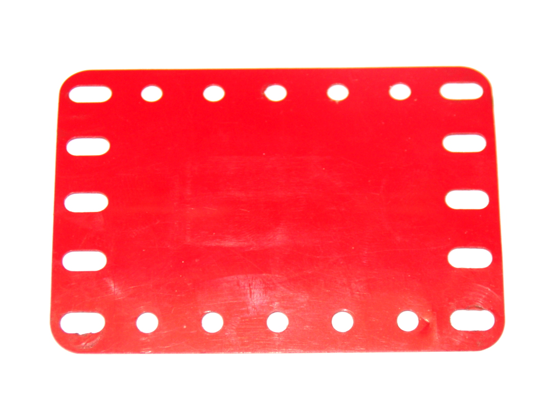 194b Flexible Plastic Plate 7x5 Red Original