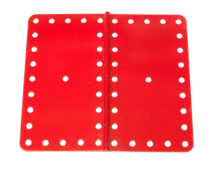 198 Hinged Flat Plate Red 9x5 Hole x2