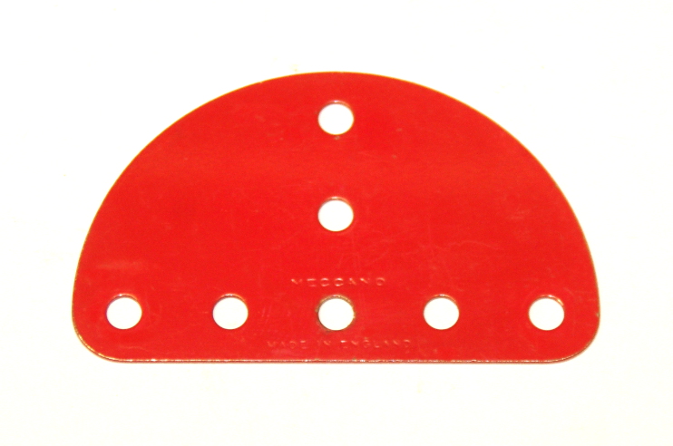 214 Semi-Circular Plate Mid Red Original